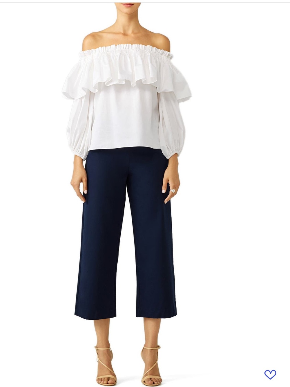 Alexis White Off-Shoulder Ruffle Blouse - Picture 2 of 3